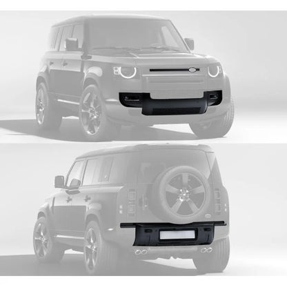 Gloss Black Front & Rear Bumper Trim Kit for Land Rover Defender 90 & 110 (L663)