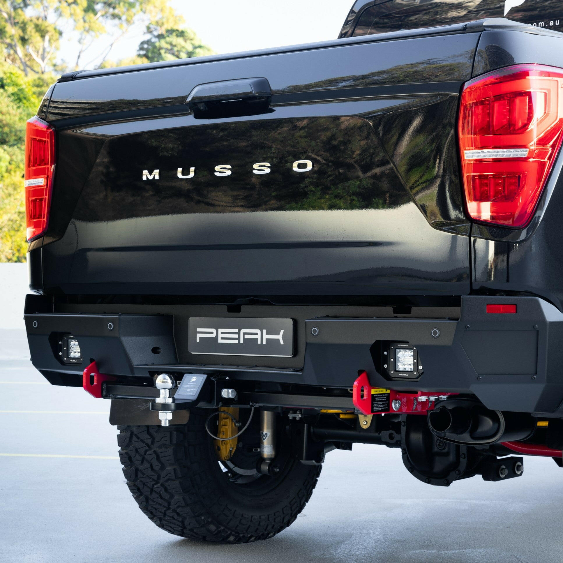 PEAK Nighthawk Steel Rear Bumper with 3500kg TowBar & Recovery Points