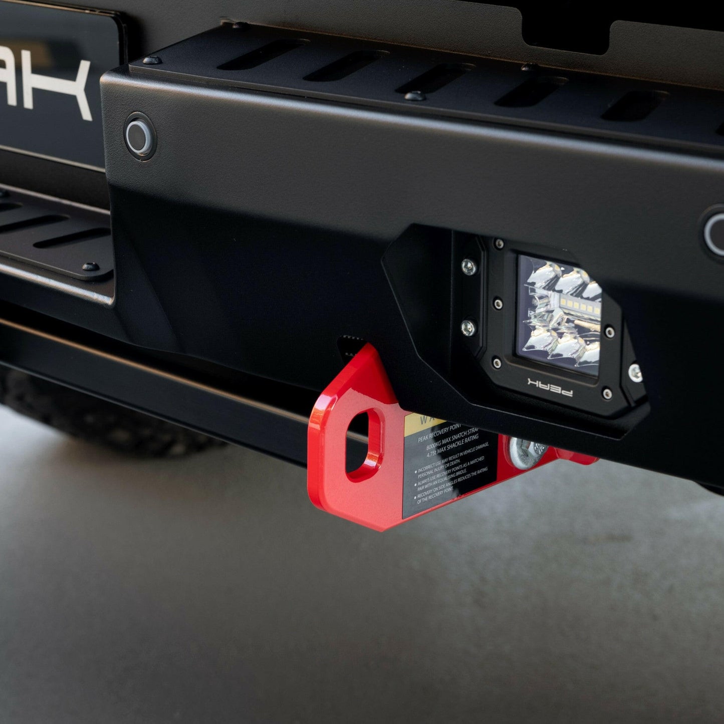 PEAK Nighthawk Steel Rear Bumper with 3500kg TowBar & Recovery Points for SsangYong Musso.