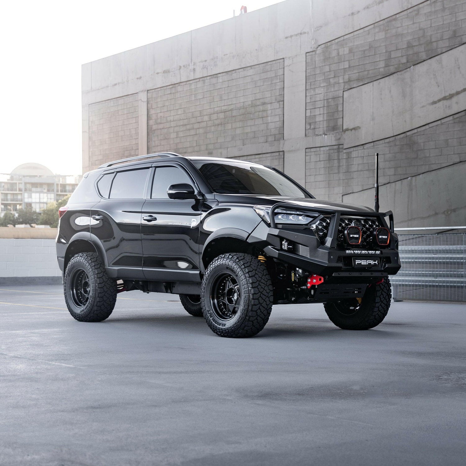 PEAK R1 NightHawk Steel Bull Bar For SsangYong Rexton (Triple Loop).