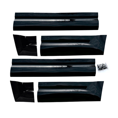 Gloss Black Side Door Moulding Skirt Trim Kit for Land Rover Defender 110 / 130 (L663)