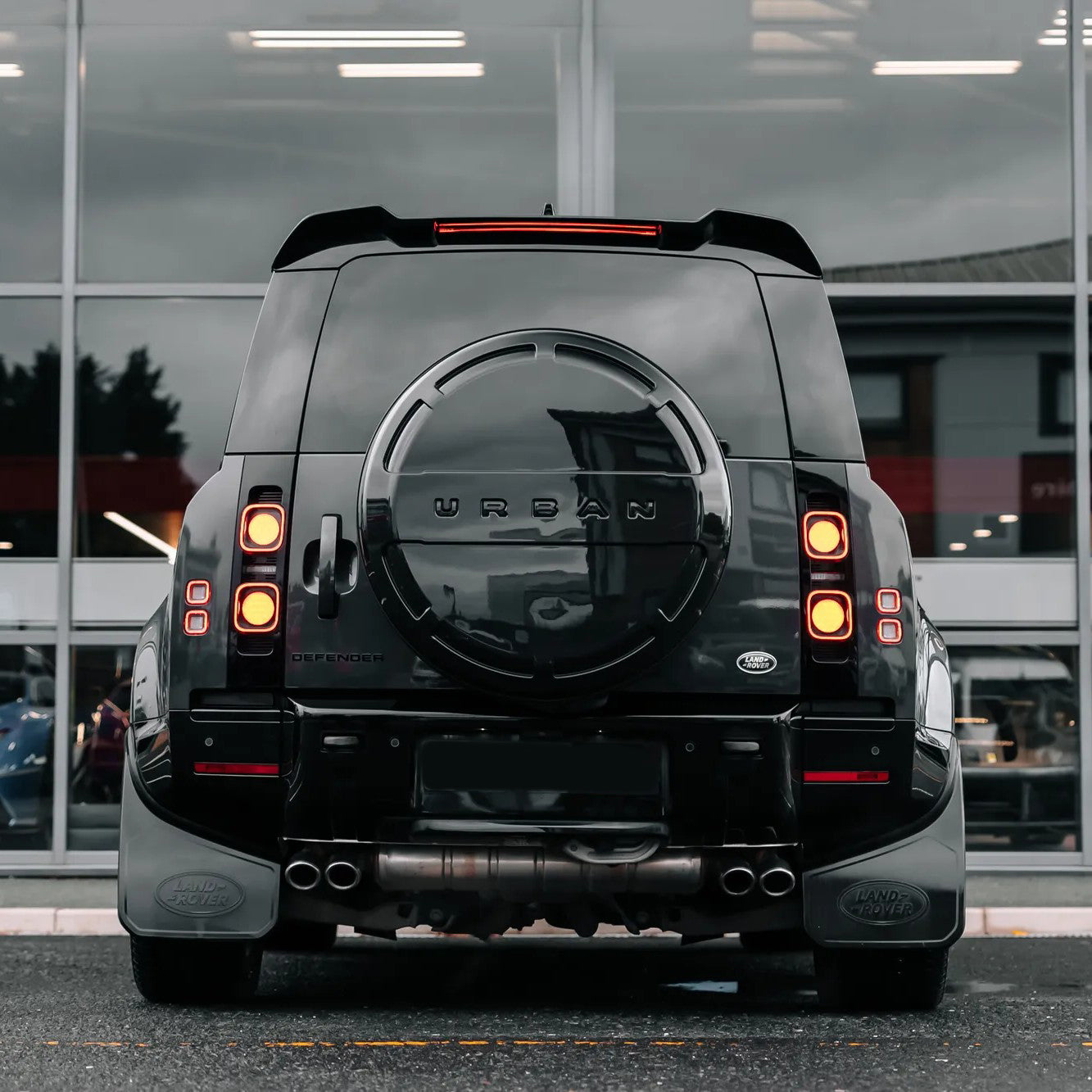 Gloss Black Front & Rear Bumper Trim Kit for Land Rover Defender 90 & 110 (L663)