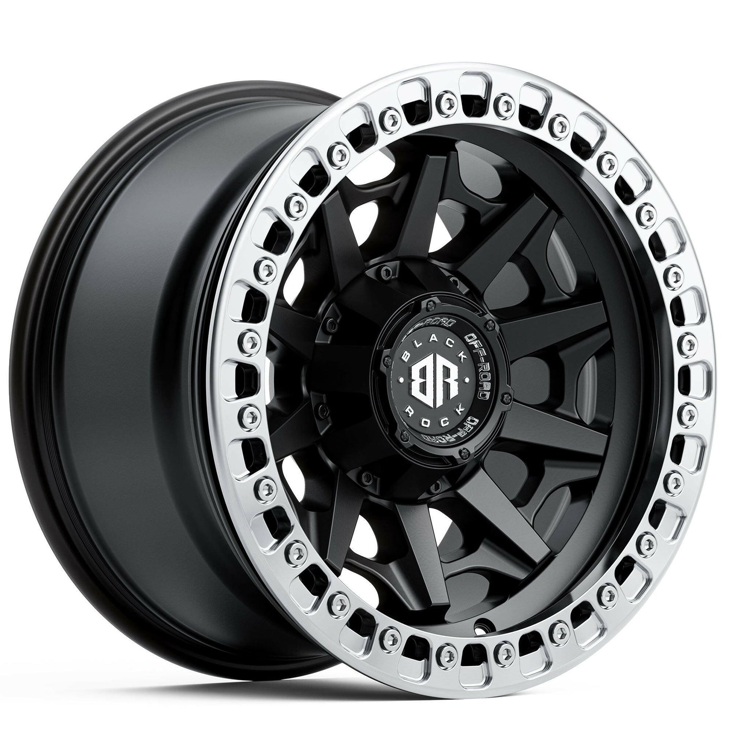 BLACK ROCK CAGE BEADLOCK SATIN BLACK 17X9.