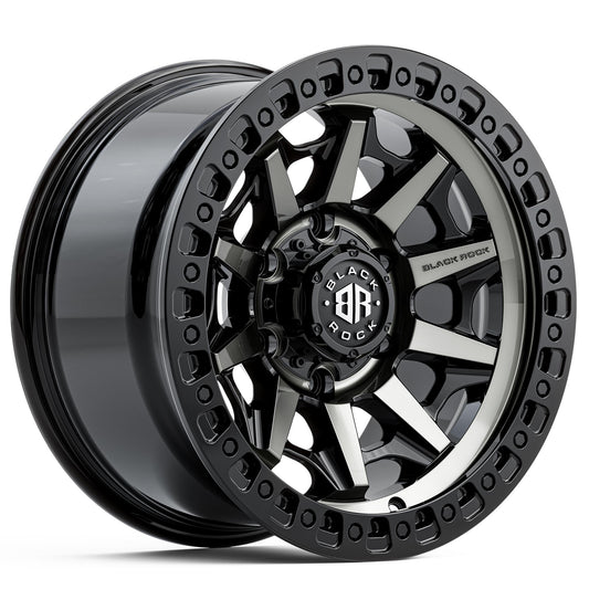 BLACK ROCK CAGE GLOSS BLACK TINTED 17X9 6X139.7