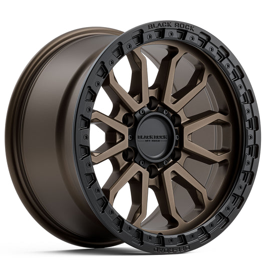 BLACK ROCK COBRA DARK BRONZE WITH BLACK RING 17X9 6X139.7