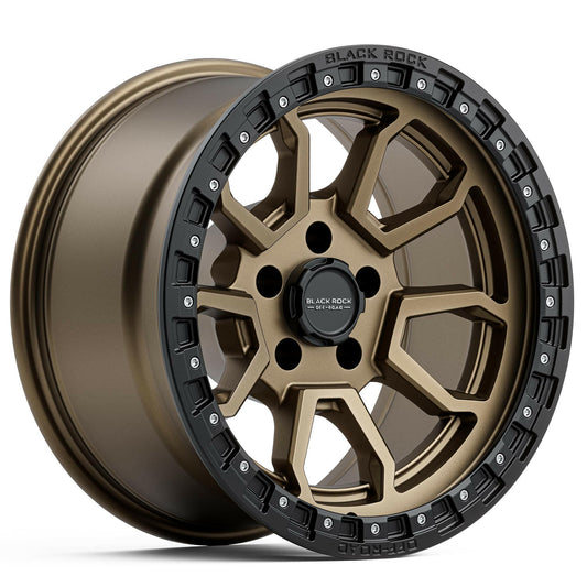 BLACK ROCK COBRA 5S DARK BRONZE BLACK RING 17X9.