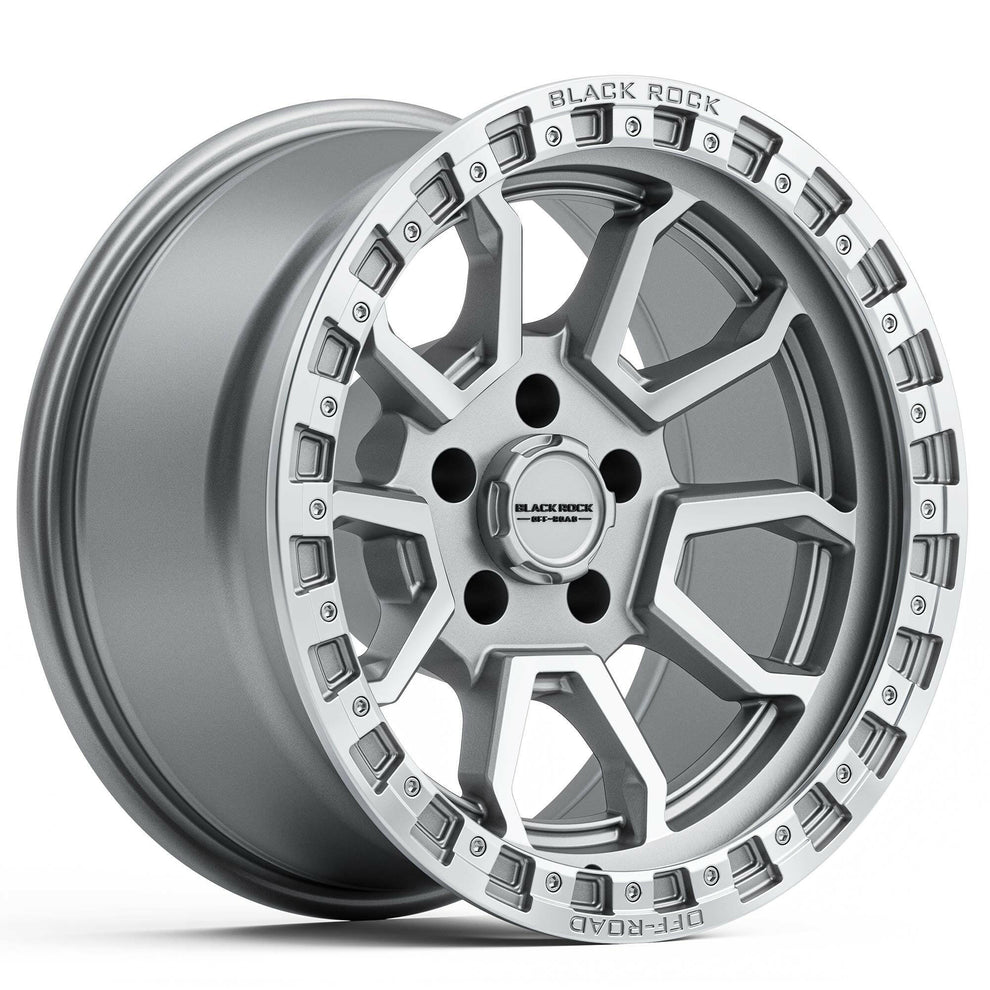 BLACK ROCK COBRA 5S SILVER MACHINED 17X9 – PEAK 4x4