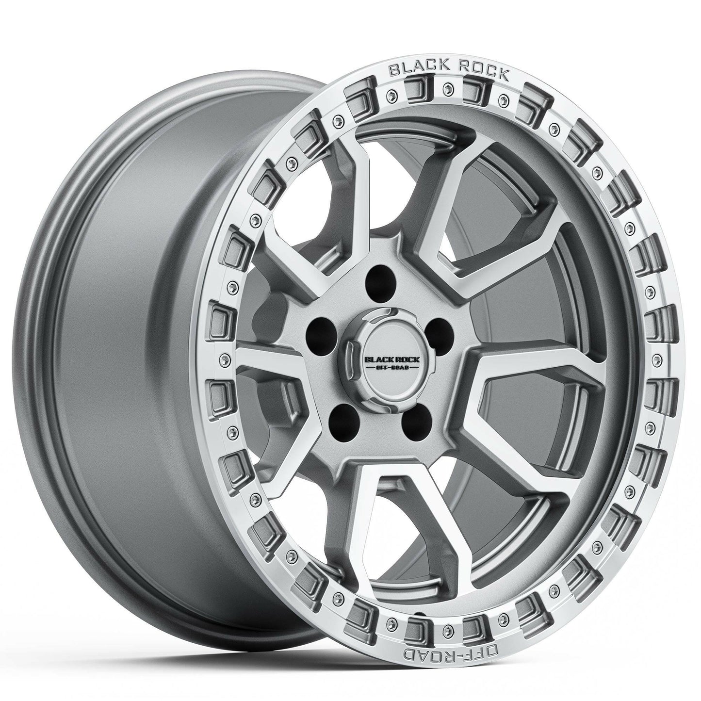 BLACK ROCK COBRA 5S SILVER MACHINED 17X9.