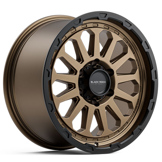 BLACK ROCK PRIME DARK BRONZE WITH BLACK RING 20X9 6X139.7