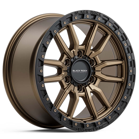 BLACK ROCK RAMBLER DARK BRONZE WITH BLACK RING 17X8.5 6X139.7