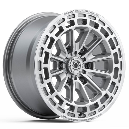 BLACK ROCK VORTEX SILVER MACHINED 17X8.5 6X139.7