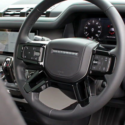 Gloss Black Replacement Steering Wheel Trim for Land Rover Defender 90 / 110 / 130 (L663)