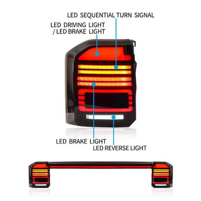 Toyota Prado LC250 2024-2025 3-Piece LED Tail Lamp Set