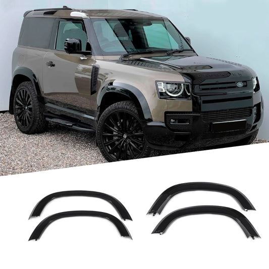 Gloss Black Wheel Arch Flares For Land Rover Defender 90 (L663)