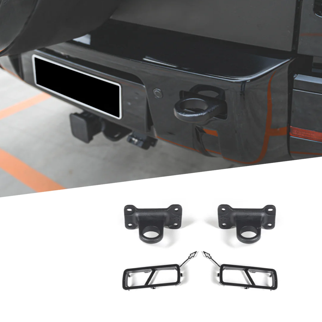 Rear Recovery Hooks for Land Rover Defender 90 / 110 Series (L663) Black