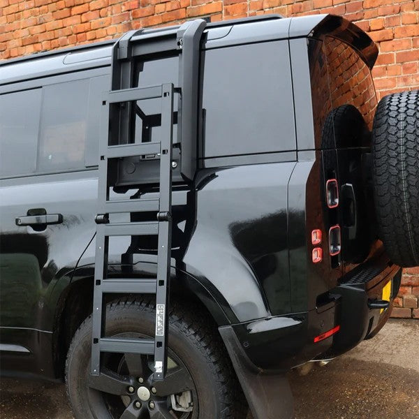 Deployable Roof Ladder For Land Rover Defender 90 / 110 / 130 Series (L663) BLACK