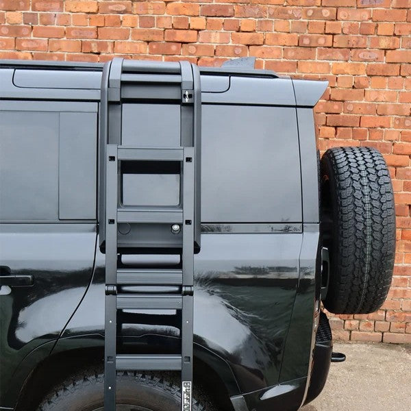 Deployable Roof Ladder For Land Rover Defender 90 / 110 / 130 Series (L663) BLACK