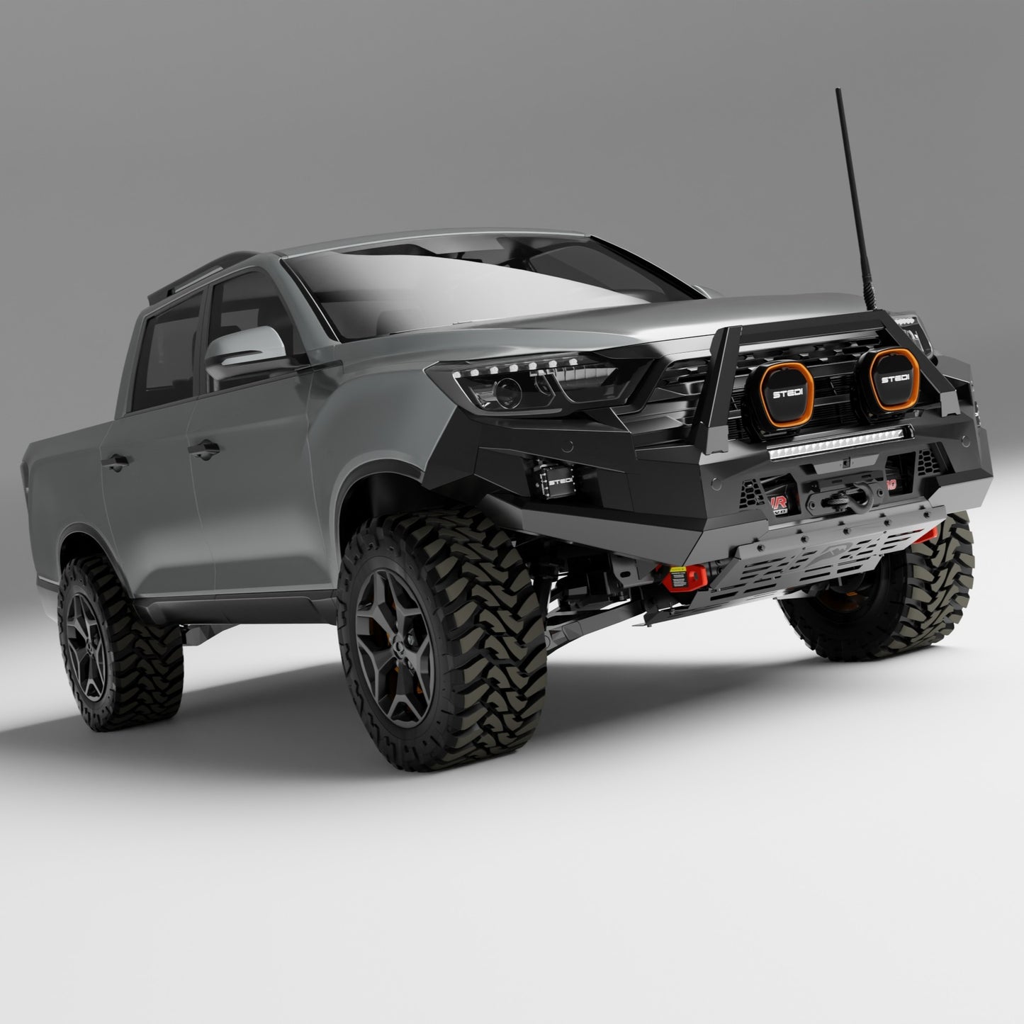 PEAK M1 NightHawk Steel Bull Bar For KGM SsangYong Musso (Single Loop)