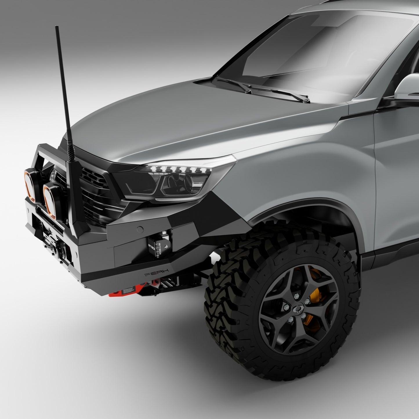 PEAK M1 NightHawk Steel Bull Bar For KGM SsangYong Musso (Single Loop)