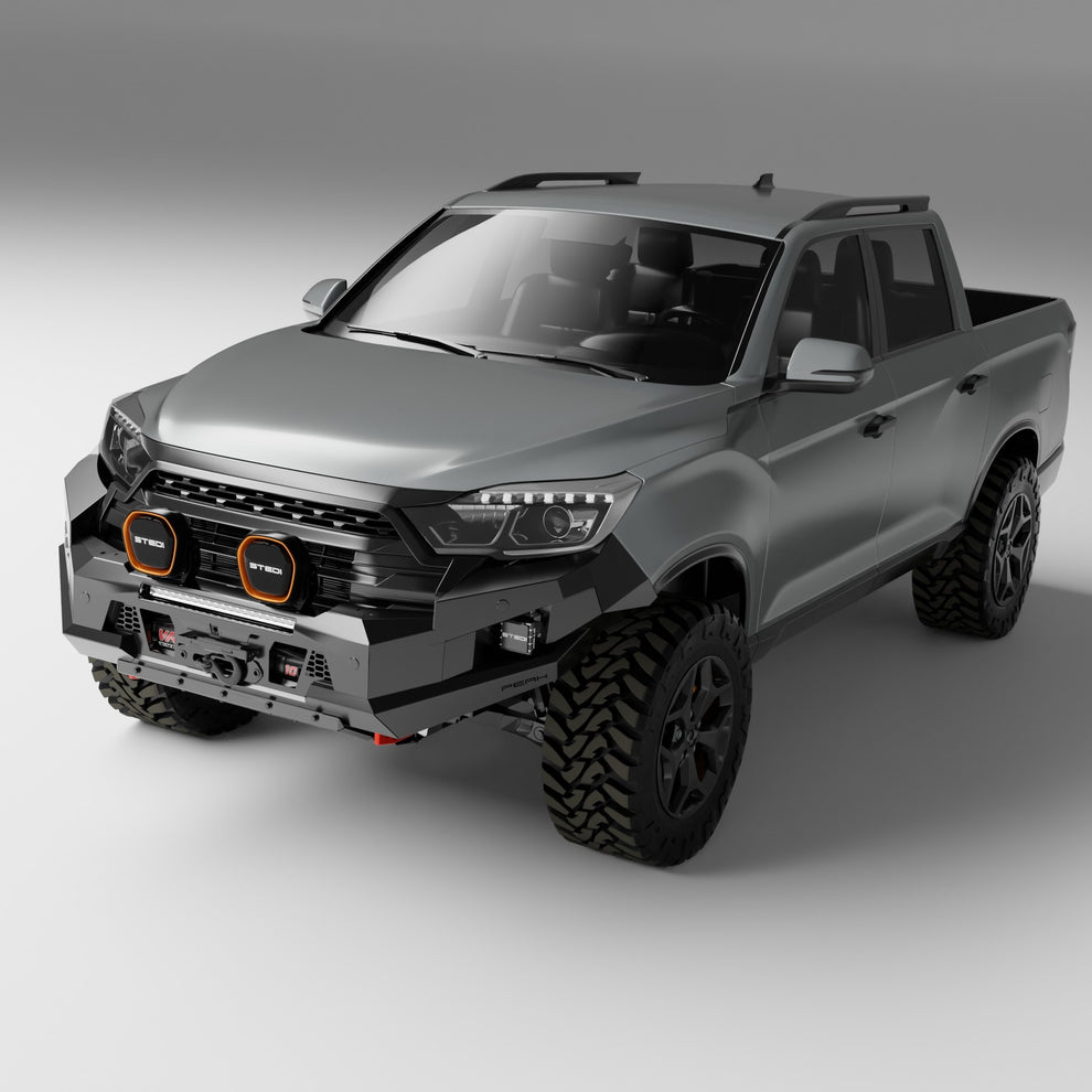PEAK M1 NightHawk Steel Bull Bar For KGM SsangYong Musso (No Loop ...