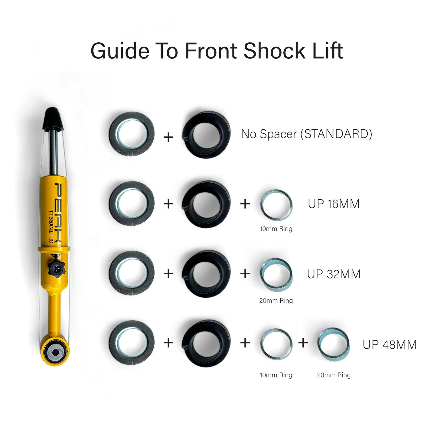 PEAK 2 Inch Shock & Suspension Combo for SsangYong Musso.