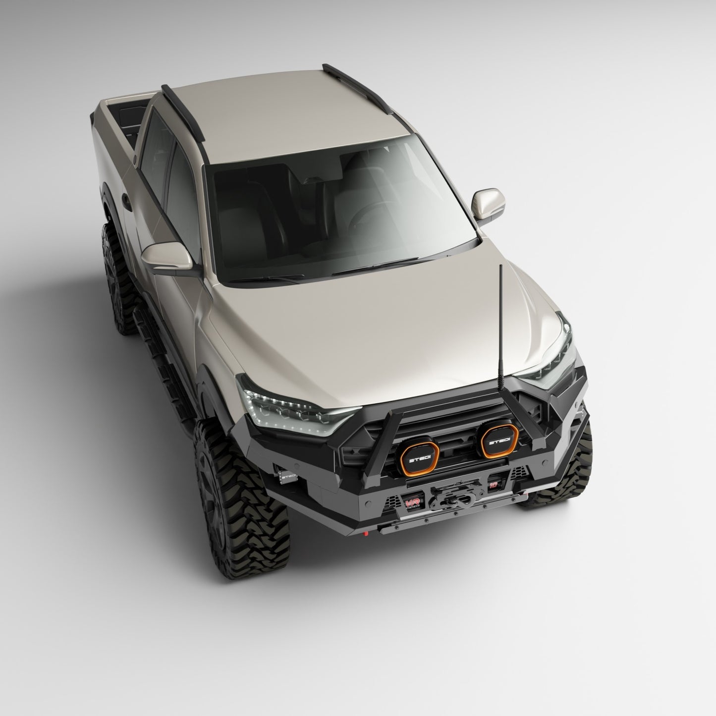 PEAK R1 NightHawk Steel Bull Bar For KGM SsangYong Musso Ultimate 2025+ (Single Loop)