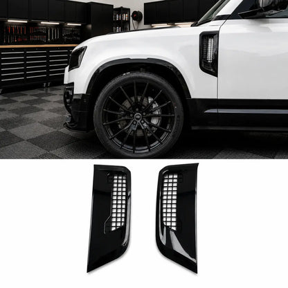 Gloss Black Replacement Side Fender Vents for Land Rover Defender 90/110/130 (L663)