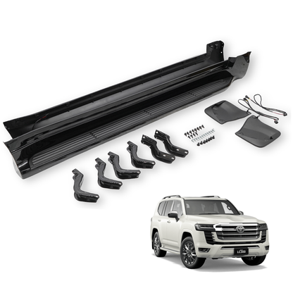 OE Side Steps (Running Boards) with Light for Toyota LandCruiser 300 Series