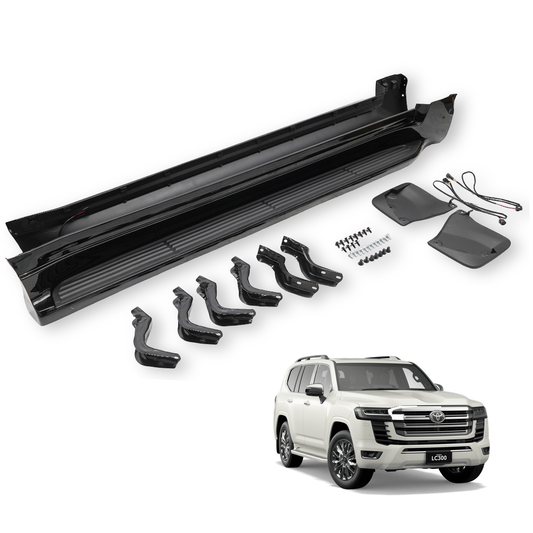 OE Side Steps (Running Boards) with Light for Toyota LandCruiser 300 Series