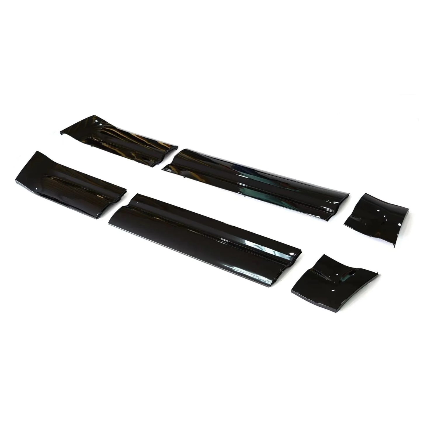 Gloss Black Side Door Moulding Skirt Trim Kit for Land Rover Defender 110 / 130 (L663)