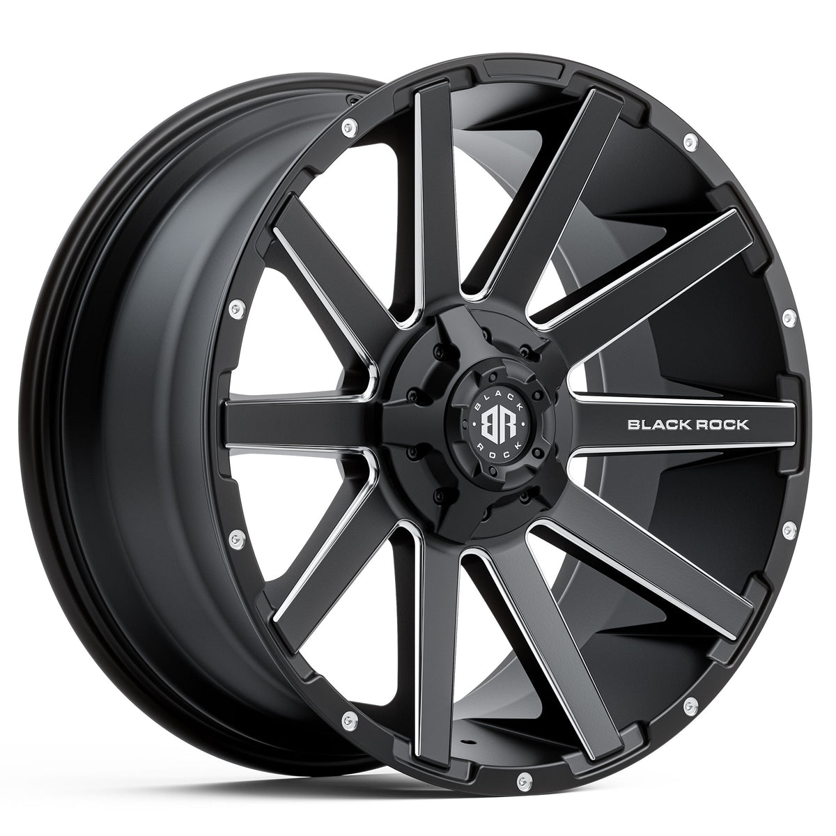 Black Rock Blade Satin Black Milled 20x9 6x139.7 wheel for Toyota Prado 250 and Lexus GX550