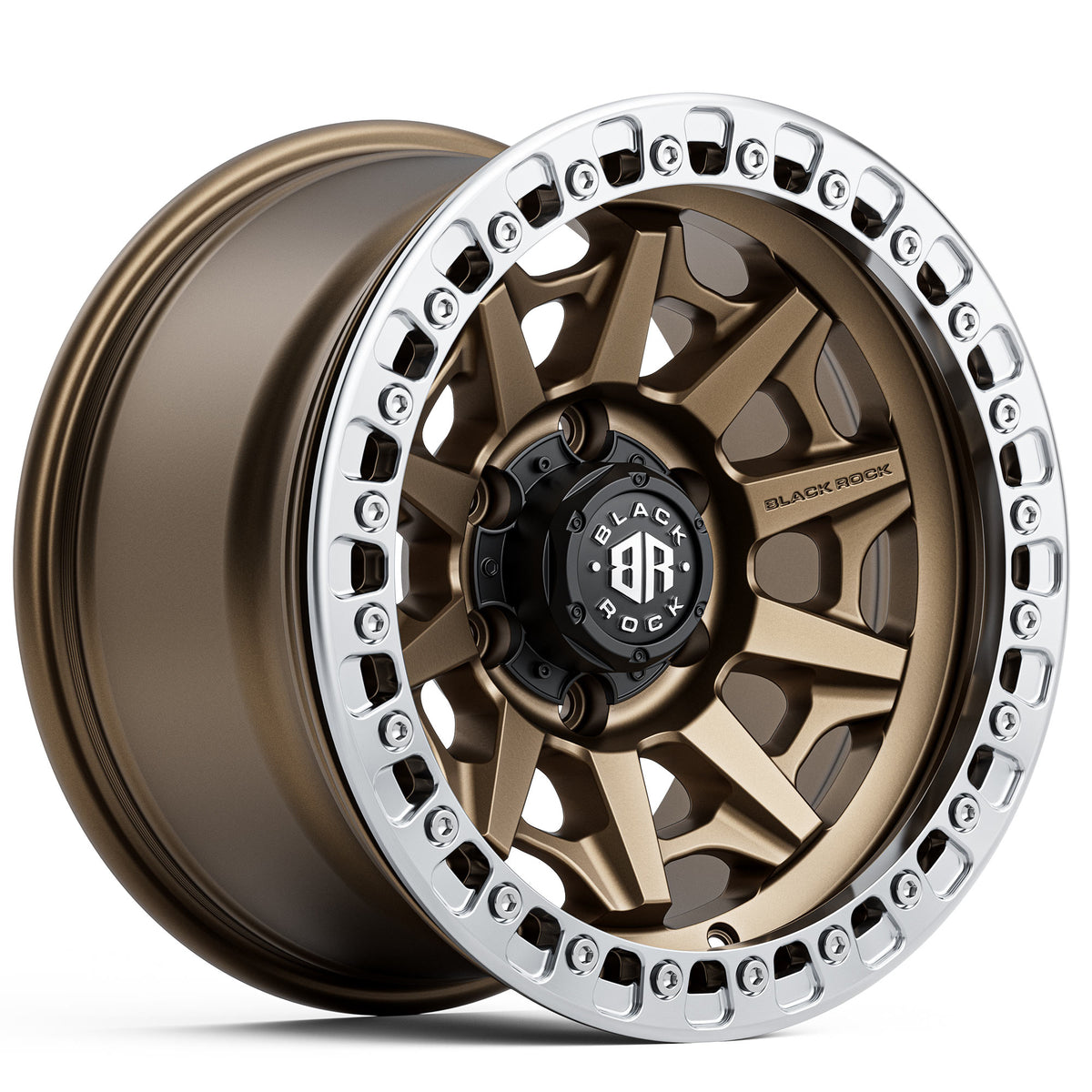 Black Rock Cage Beadlock Dark Bronze 17x9 6x139.7 wheel for Toyota Prado 250 and Lexus GX550