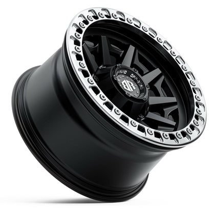 Black Rock Cage Beadlock Satin Black 17x9 wheel for KGM SsangYong Musso and Rexton, view 3