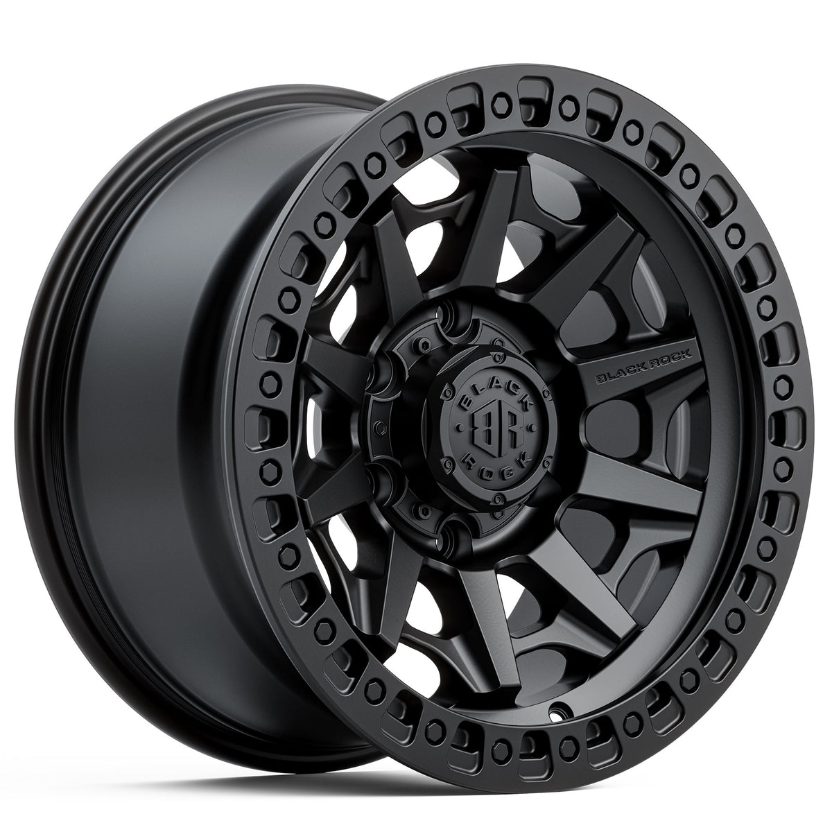 Black Rock Cage Satin Black 17x9 6x139.7 wheel for Toyota Prado 250 and Lexus GX550