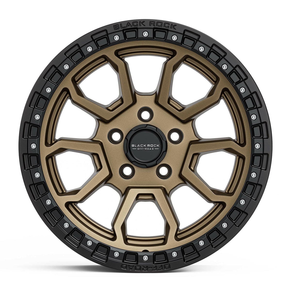Black Rock Cobra 5S Dark Bronze Black Ring 17x9 wheel for KGM SsangYong Musso and Rexton, view 2
