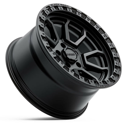 Black Rock Cobra 5S Satin Black 17x9 wheel for KGM SsangYong Musso and Rexton, view 3