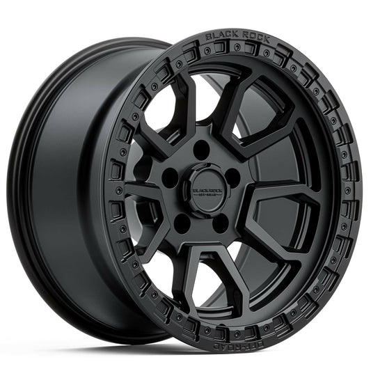 Black Rock Cobra 5S Satin Black 17x9 wheel for KGM SsangYong Musso and Rexton