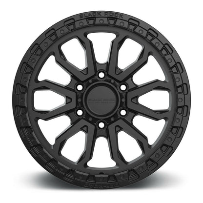 Black Rock Cobra Satin Black 17x9 wheel for KGM SsangYong Musso and Rexton, view 2