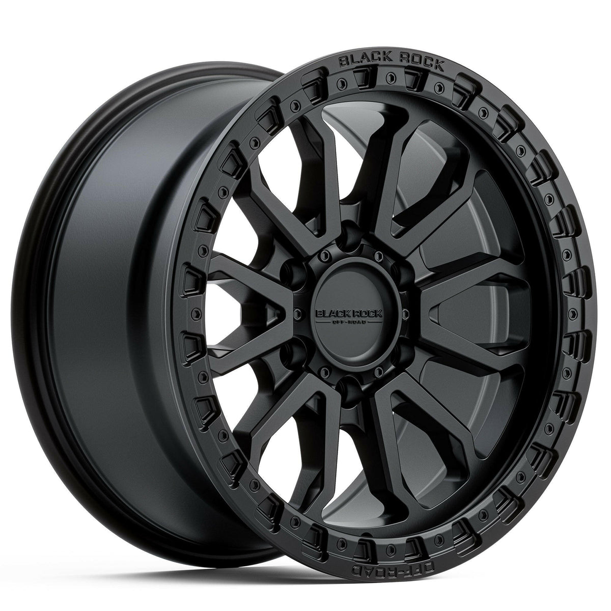 Black Rock Cobra Satin Black 17x9 wheel for KGM SsangYong Musso and Rexton