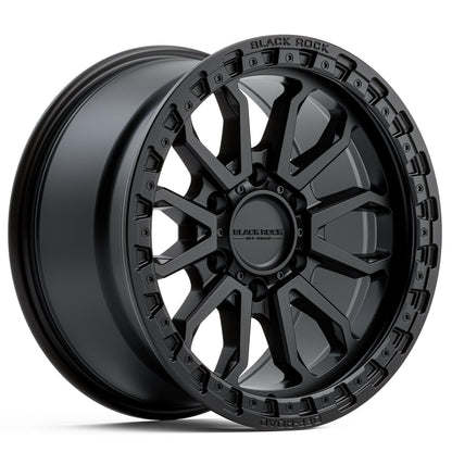 Black Rock Cobra Satin Black 17x9 wheel for KGM SsangYong Musso and Rexton