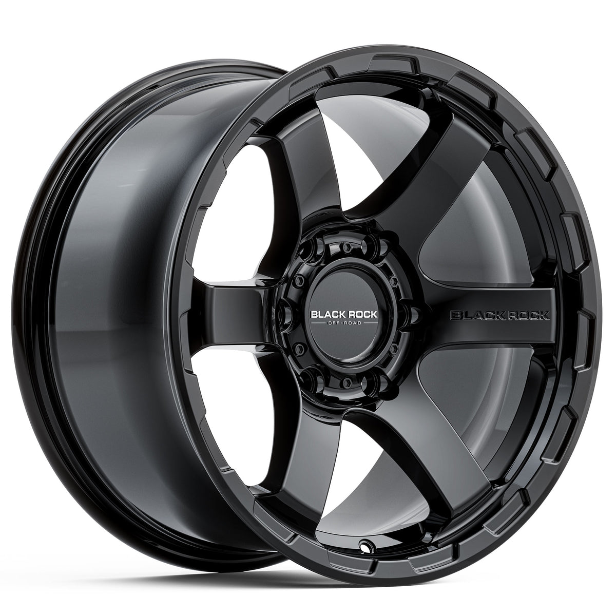 Black Rock Grip Gloss Black 17x9 6x139.7 wheel for Toyota Prado 250 and Lexus GX550