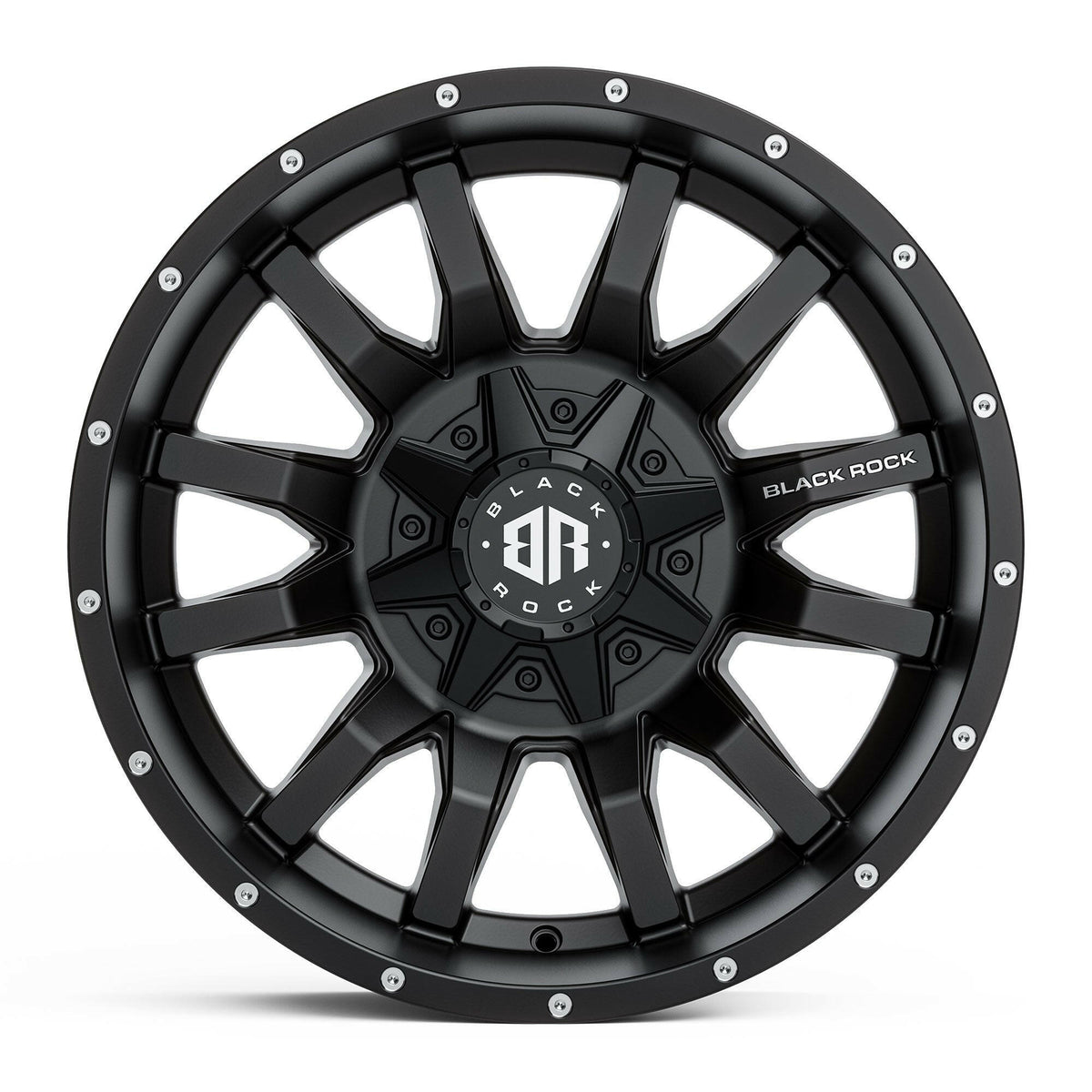 Black Rock Predator Satin Black 17x9 wheel for KGM SsangYong Musso and Rexton, view 2