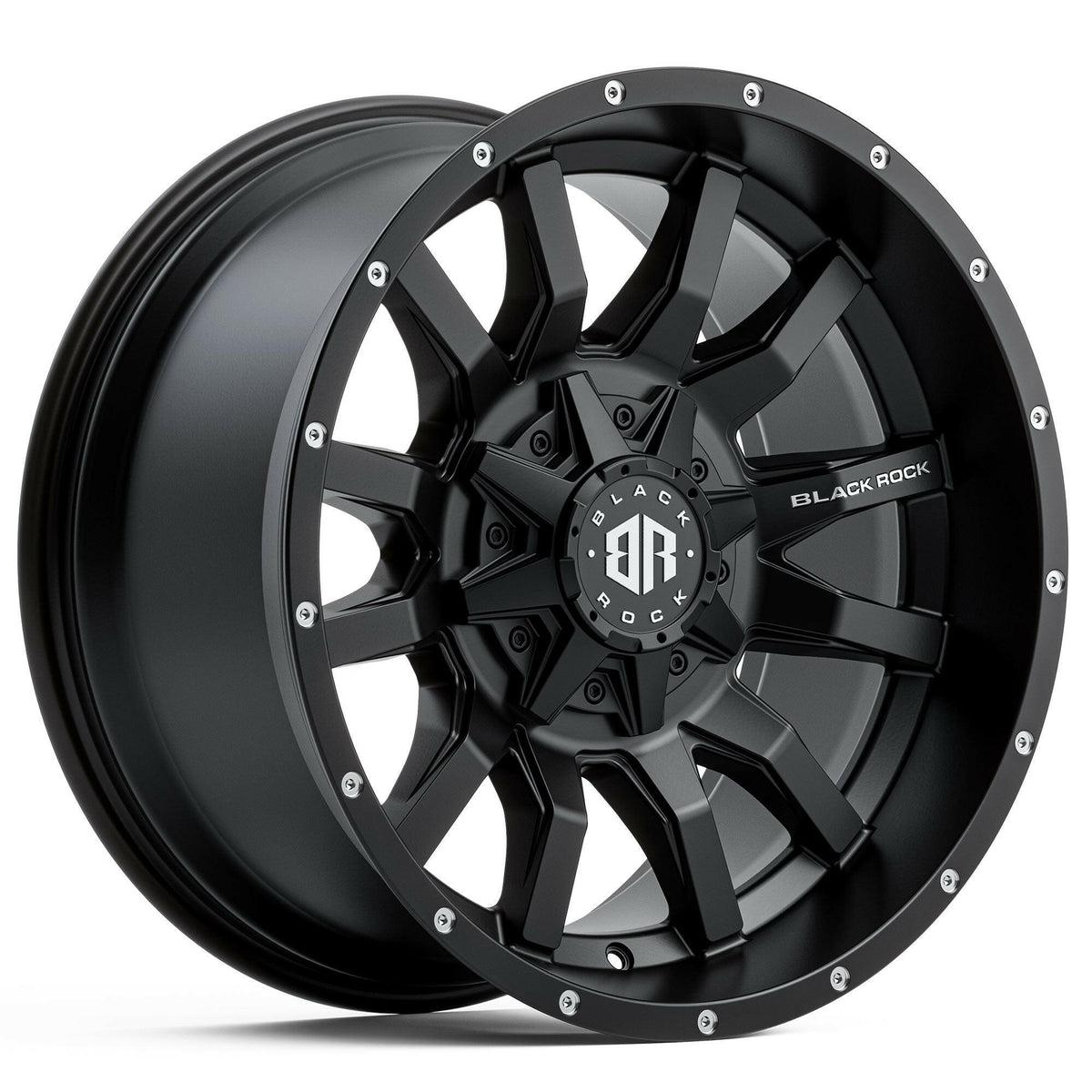 Black Rock Predator Satin Black 17x9 wheel for KGM SsangYong Musso and Rexton