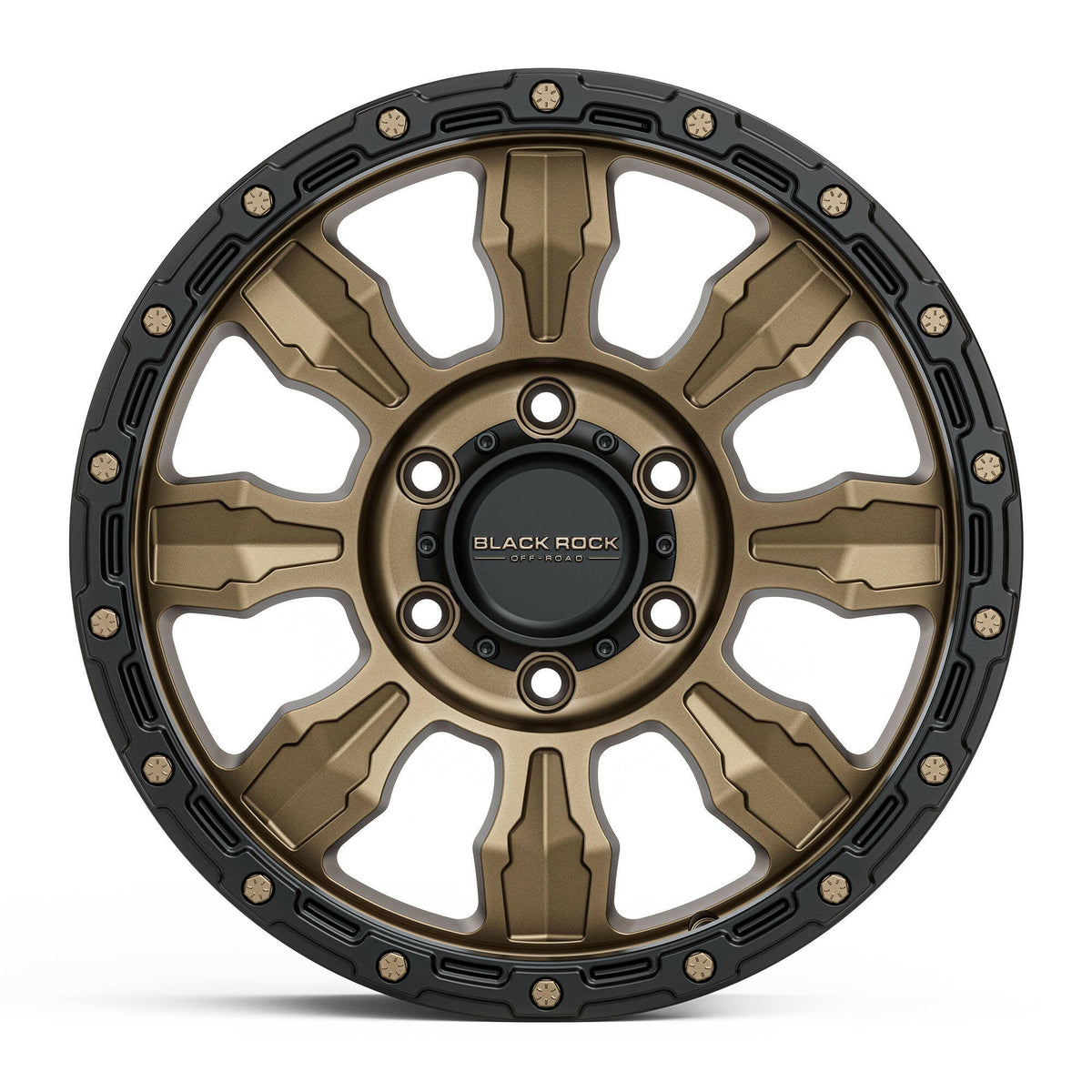 Black Rock Venture Dark Bronze Black Ring 17x8.5 wheel for KGM SsangYong Musso and Rexton, view 2