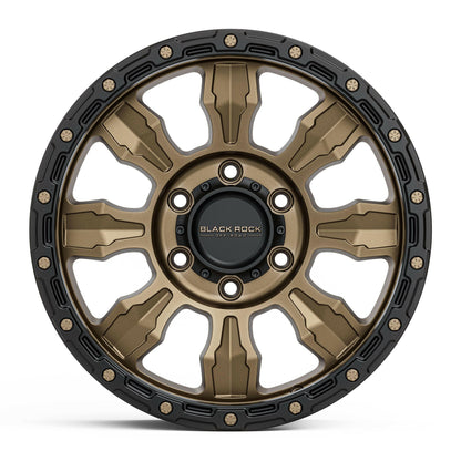 Black Rock Venture Dark Bronze Black Ring 17x8.5 wheel for KGM SsangYong Musso and Rexton, view 2
