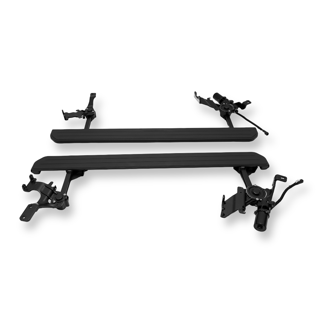 Black Electric Side Steps for Land Rover Defender 110 and 130 (L663), view 3