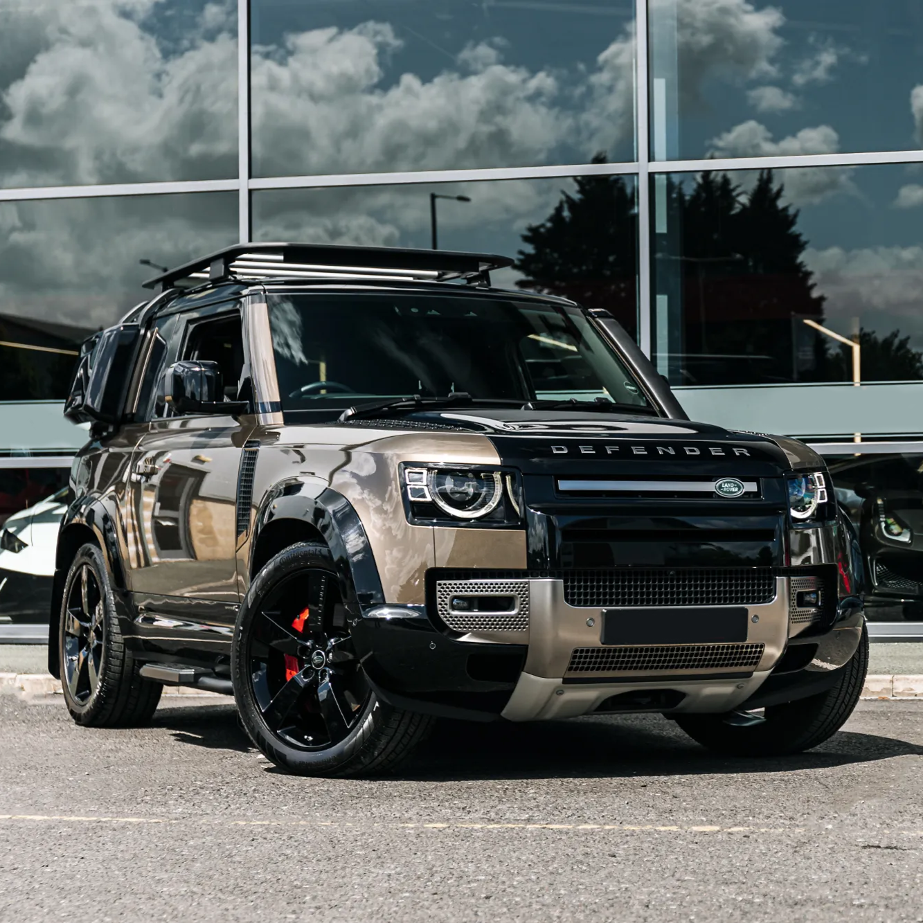 Gloss Black Wheel Arch Flares For Land Rover Defender 90 (L663)