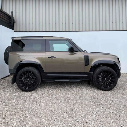 Gloss Black Side Door Moulding Skirt Trim Kit for Land Rover Defender 90 (L663)