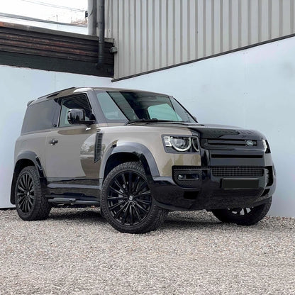 Gloss Black Side Door Moulding Skirt Trim Kit for Land Rover Defender 90 (L663)
