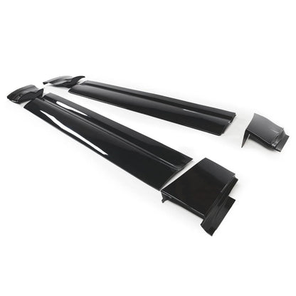 Gloss Black Side Door Moulding Skirt Trim Kit for Land Rover Defender 90 (L663)